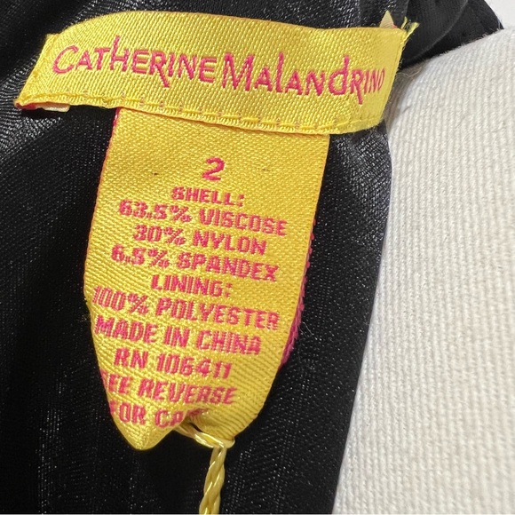 CATHERINE MALANDRINO Milan Black Dress Size 2 - Picture 13 of 13